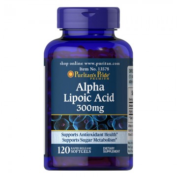 Kwas alfa liponowy ALA 300 mg 120 kapsułek Puritan's Pride - 1