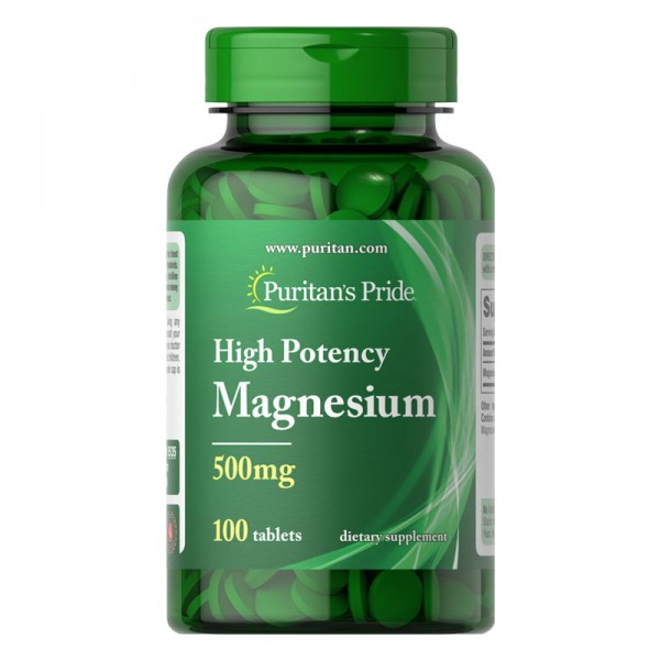 Magnez 500 mg 100 tabletek Puritan's Pride - 1