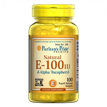 Witamina E 67 mg (100 IU) 100 kapsułek Puritan's Pride - 1
