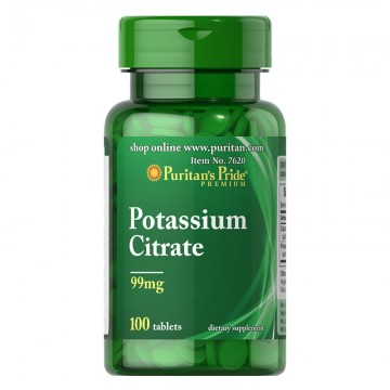 Cytrynian potasu 99 mg 100 tabletek Puritan's Pride - 1