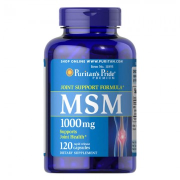 MSM (siarka organiczna) 1000 mg 120 kapsułek Puritan's Pride - 1