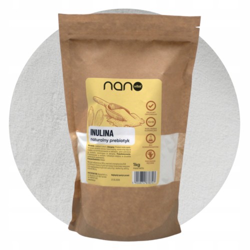 Opakowanie Inulina w Proszku Naturalny Prebiotyk Słodzik 1 kg.