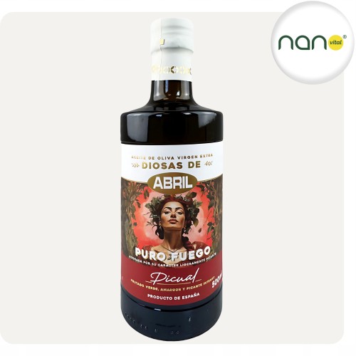 Intensywna oliwa z oliwek odmiany Picual 500 ml Diosas De Abril, linia Puro Fuego.