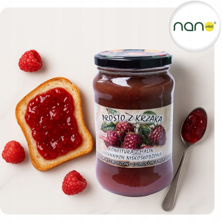 e Konfitura Dżem z Malin Jesiennych Niskosłodzonych 450g