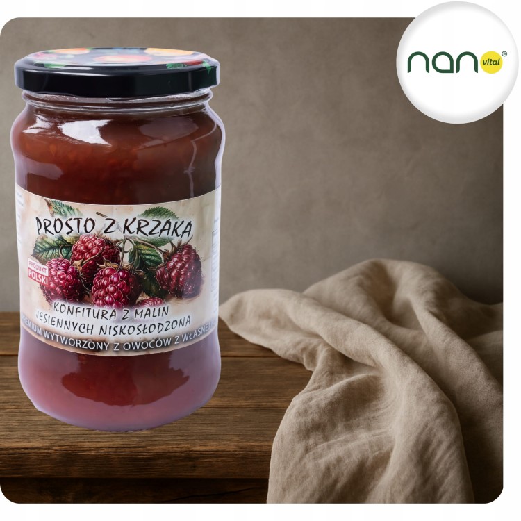 e Konfitura Dżem z Malin Jesiennych Niskosłodzonych 450g