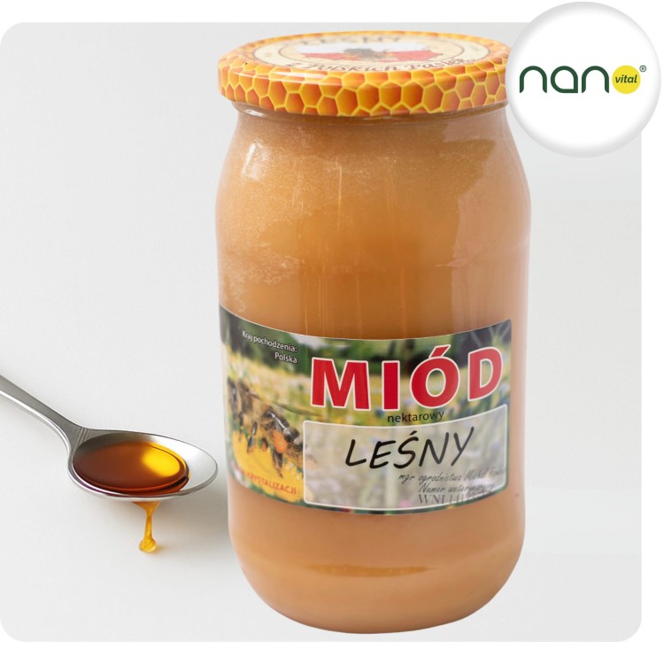 Miód Nektarowy Leśny 1100g Produkt Pszczeli