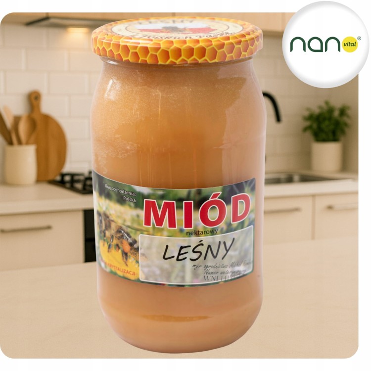 Miód Nektarowy Leśny 1100g Produkt Pszczeli
