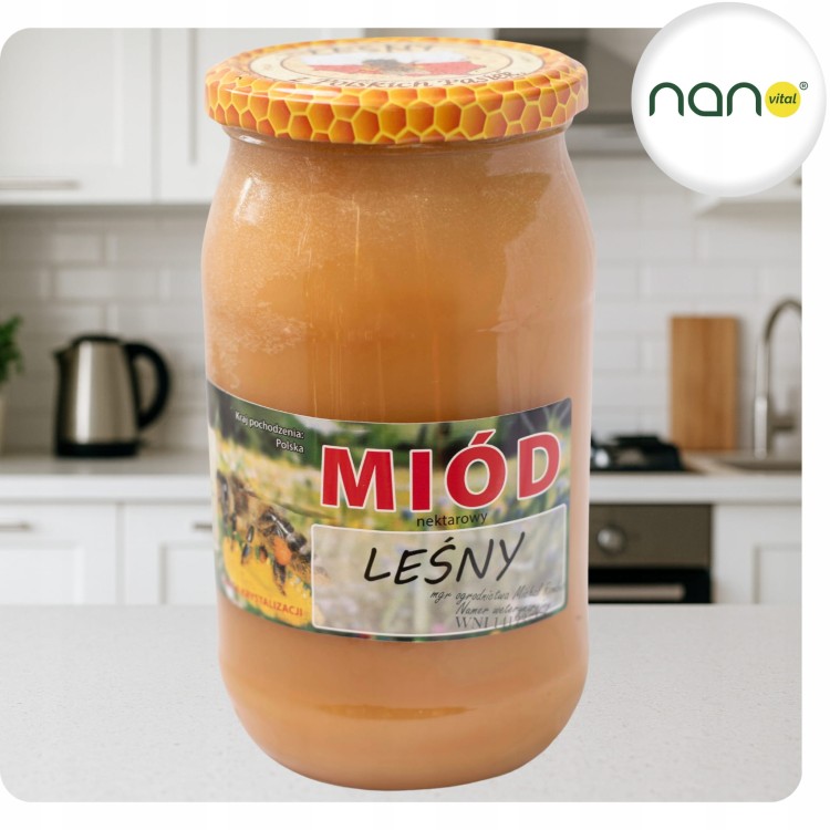 Miód Nektarowy Leśny 1100g Produkt Pszczeli