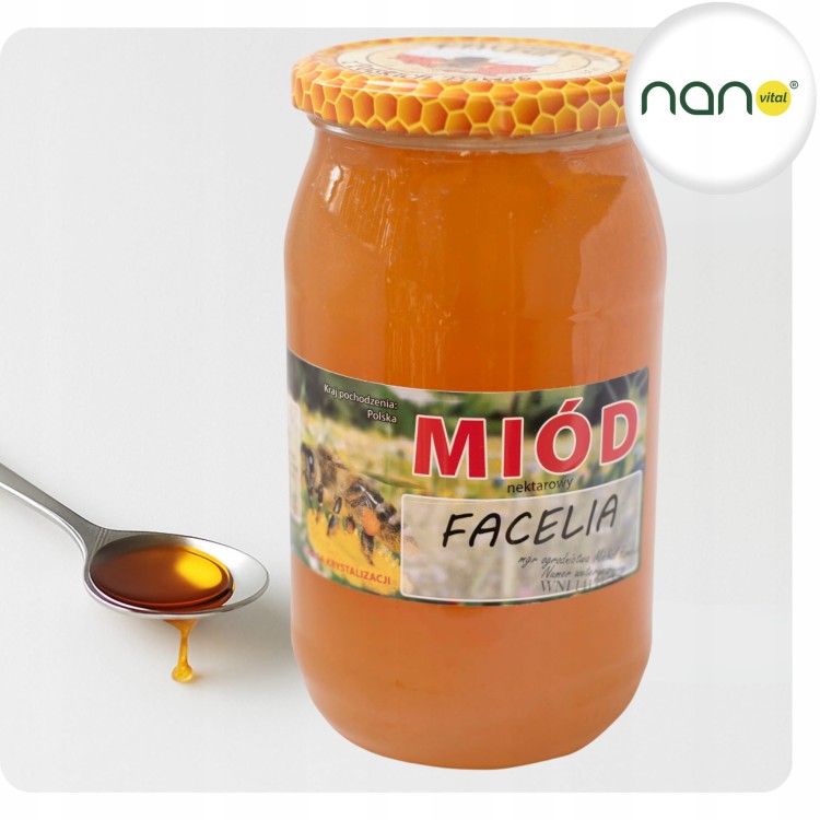 Miód Nektarowy Facelia 1100g Produkt Pszczeli