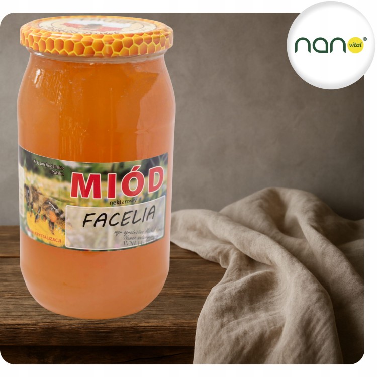 Miód Nektarowy Facelia 1100g Produkt Pszczeli