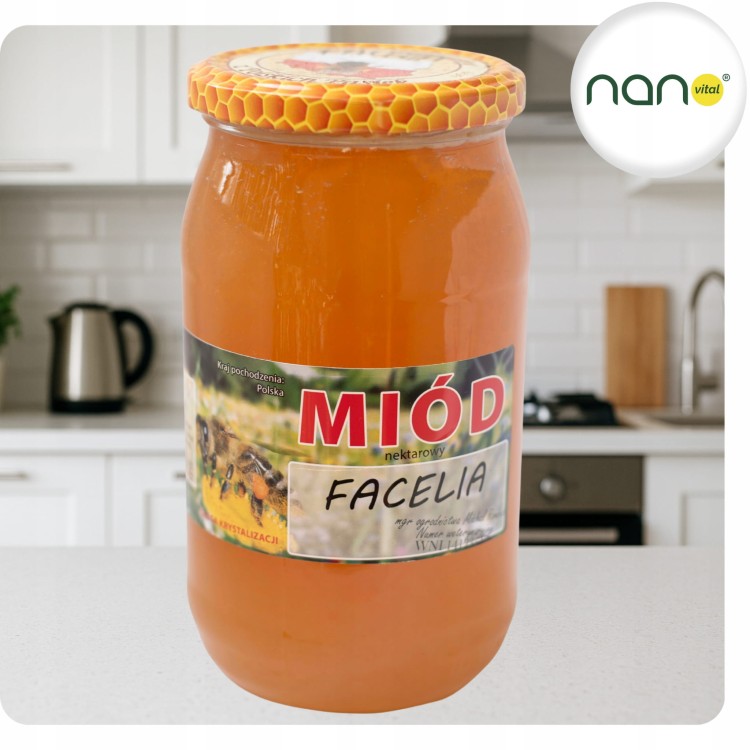 Miód Nektarowy Facelia 1100g Produkt Pszczeli