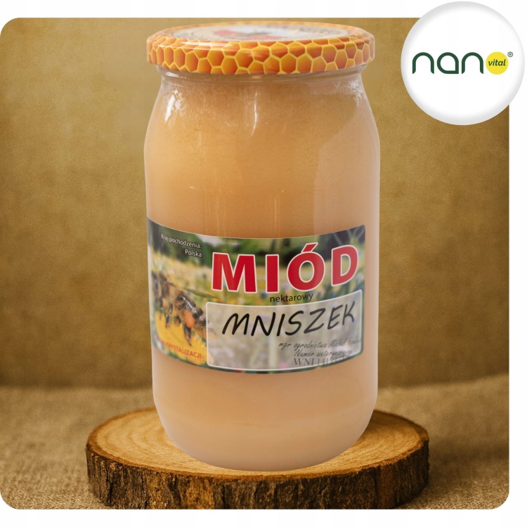 Miód Nektarowy Mniszek 1100g Produkt Pszczeli Naturalny