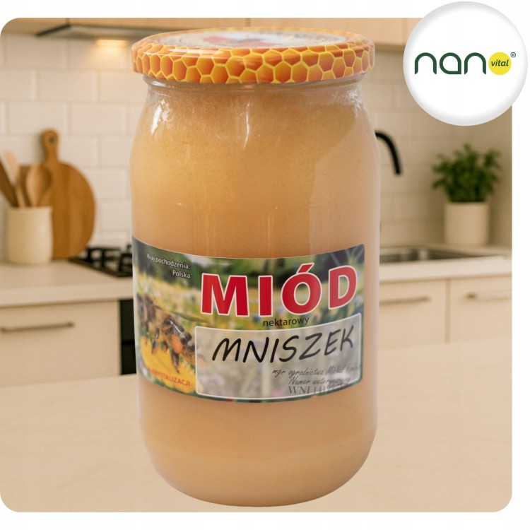 Miód Nektarowy Mniszek 1100g Produkt Pszczeli Naturalny