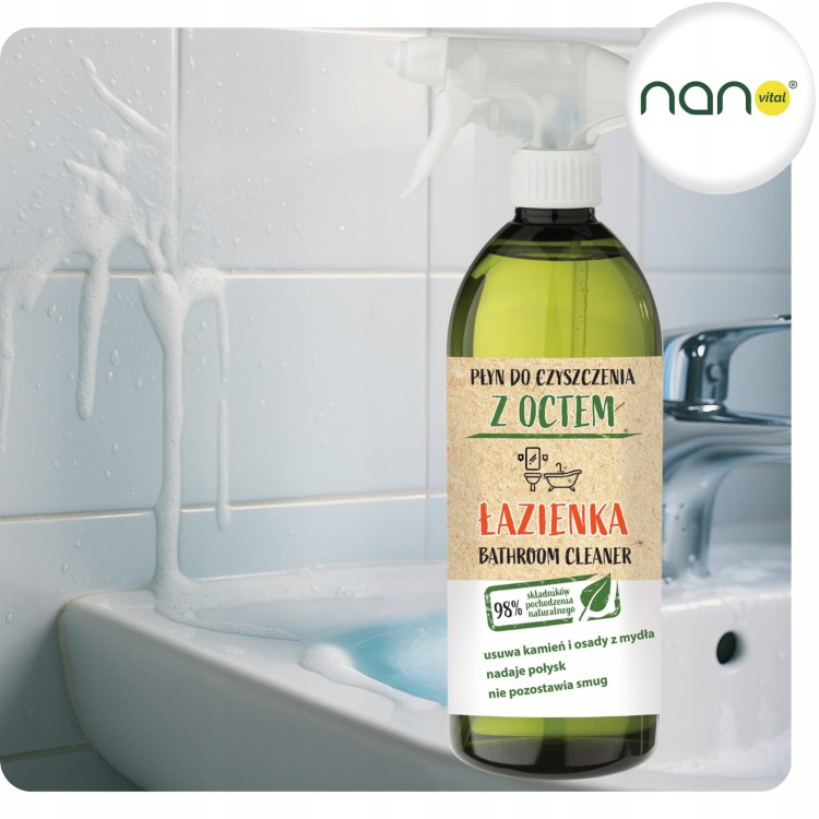 Płyn do Czyszczenia Łazienki Wielofunkcyjne z octem 750 ml