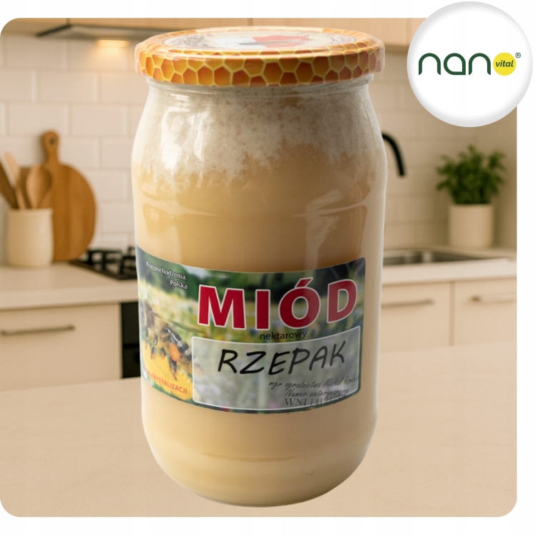 Miód Nektarowy Rzepak 1100g