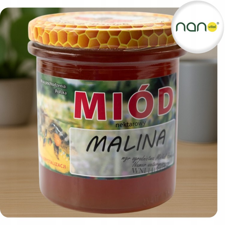 Miód Nektarowy Malina 1100 g