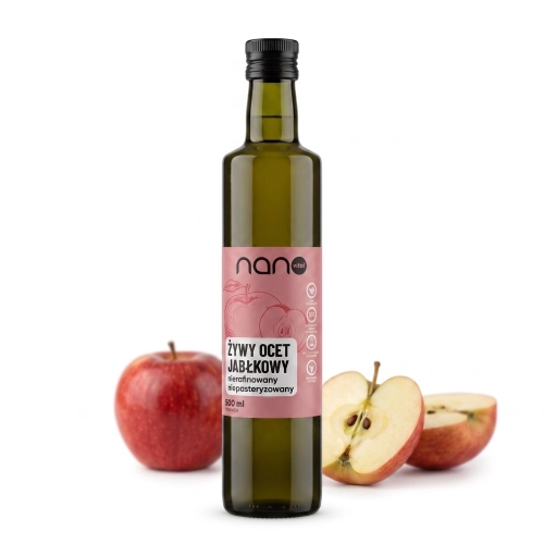 Ocet Jabłkowy 5% Niefiltrowany Niepasteryzowany 500 ml.
