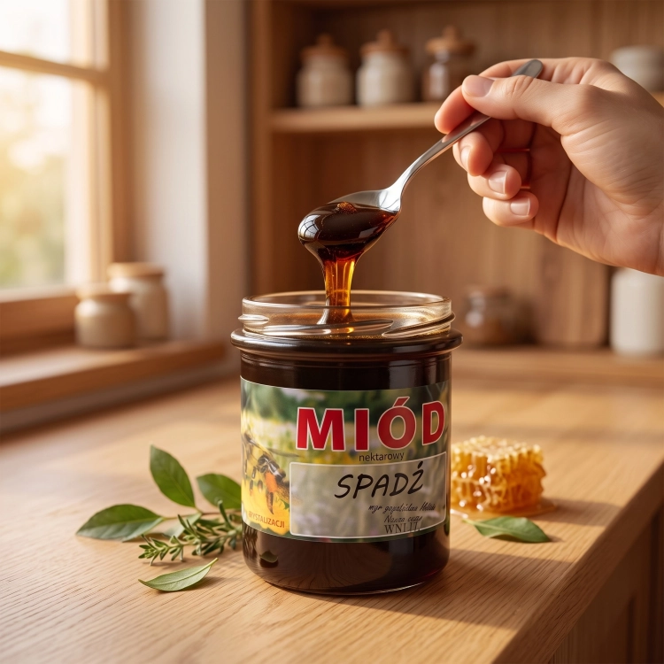 Miód Spadziowy Naturalny Nektarowy 420 g