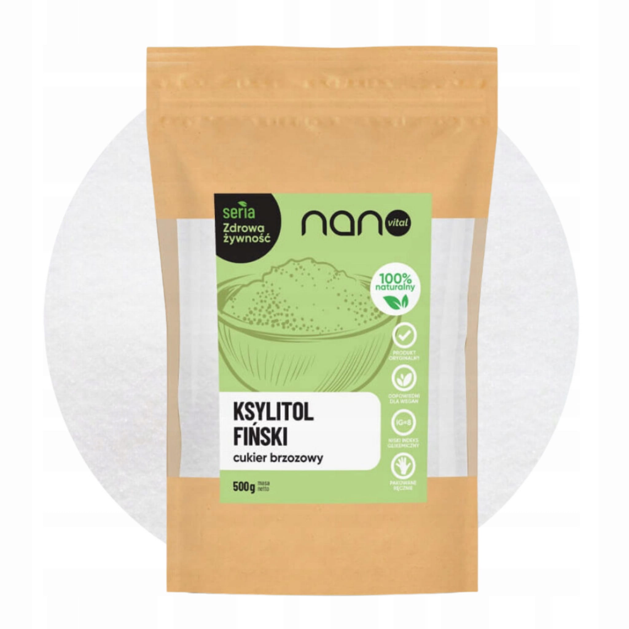 Ksylitol fiński cukier brzozowy Nanovital 500 g