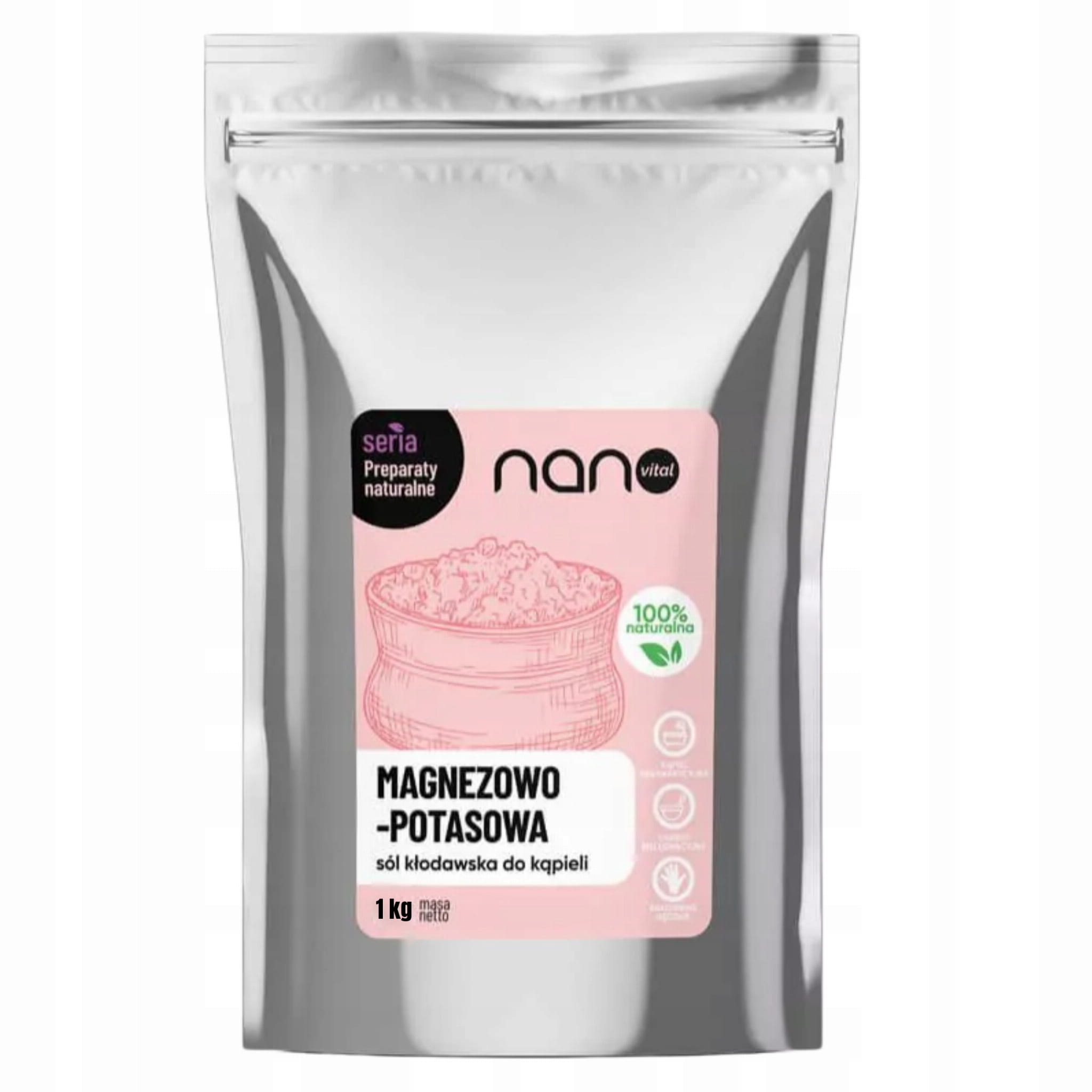 Naturalna Mineralna Sól do Kąpieli Magnezowo-Potasowa Kłodawska 1 kg