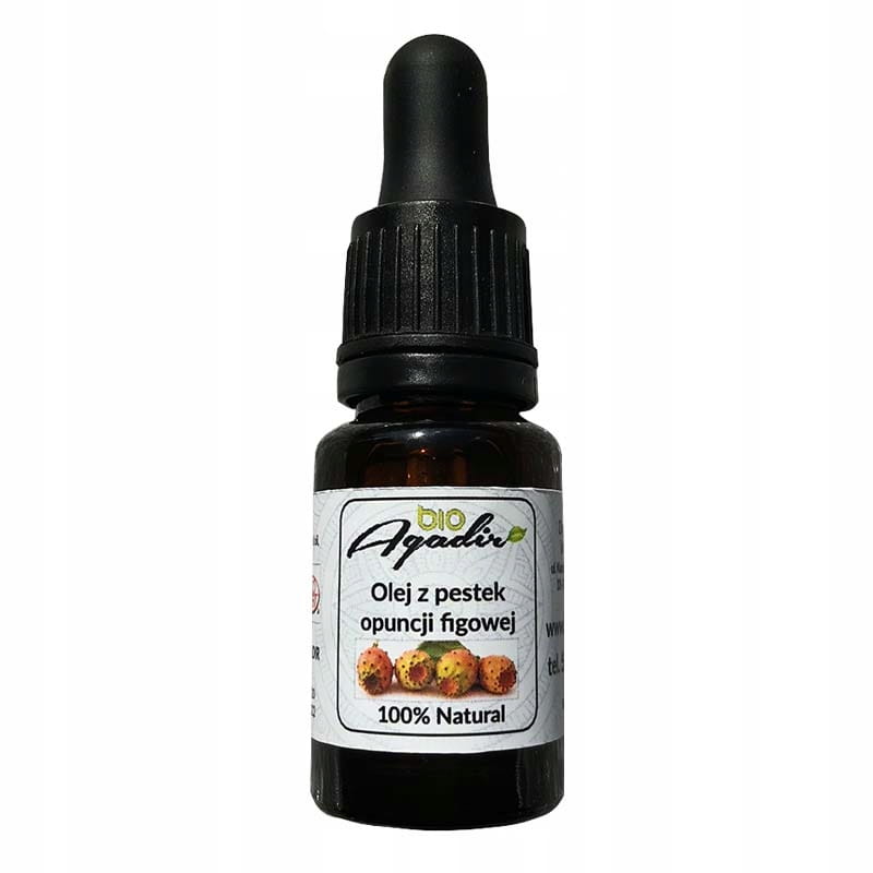 Olej z Opuncji Figowej do Twarzy 100% Czysty Bio Agadir 10 ml
