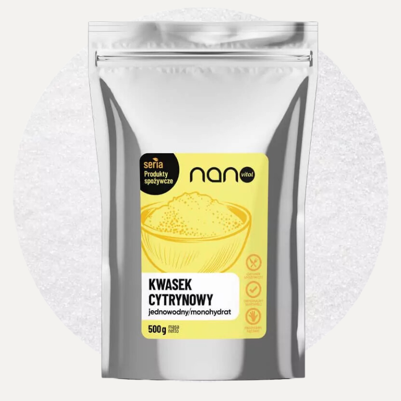 Kwasek Cytrynowy Spożywczy E330 Nanovital 500 g
